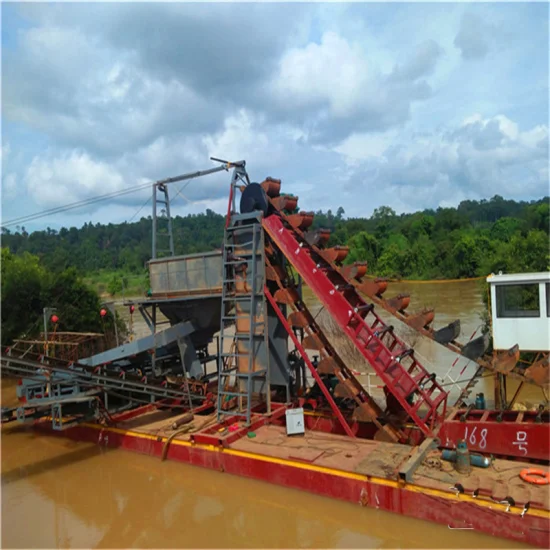 Equipamento portátil de mineração de ouro usado no rio